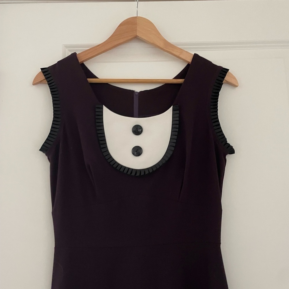 Stop Staring Pinup Midi Tuxedo Bib Retro Dress - Picture 5 of 6
